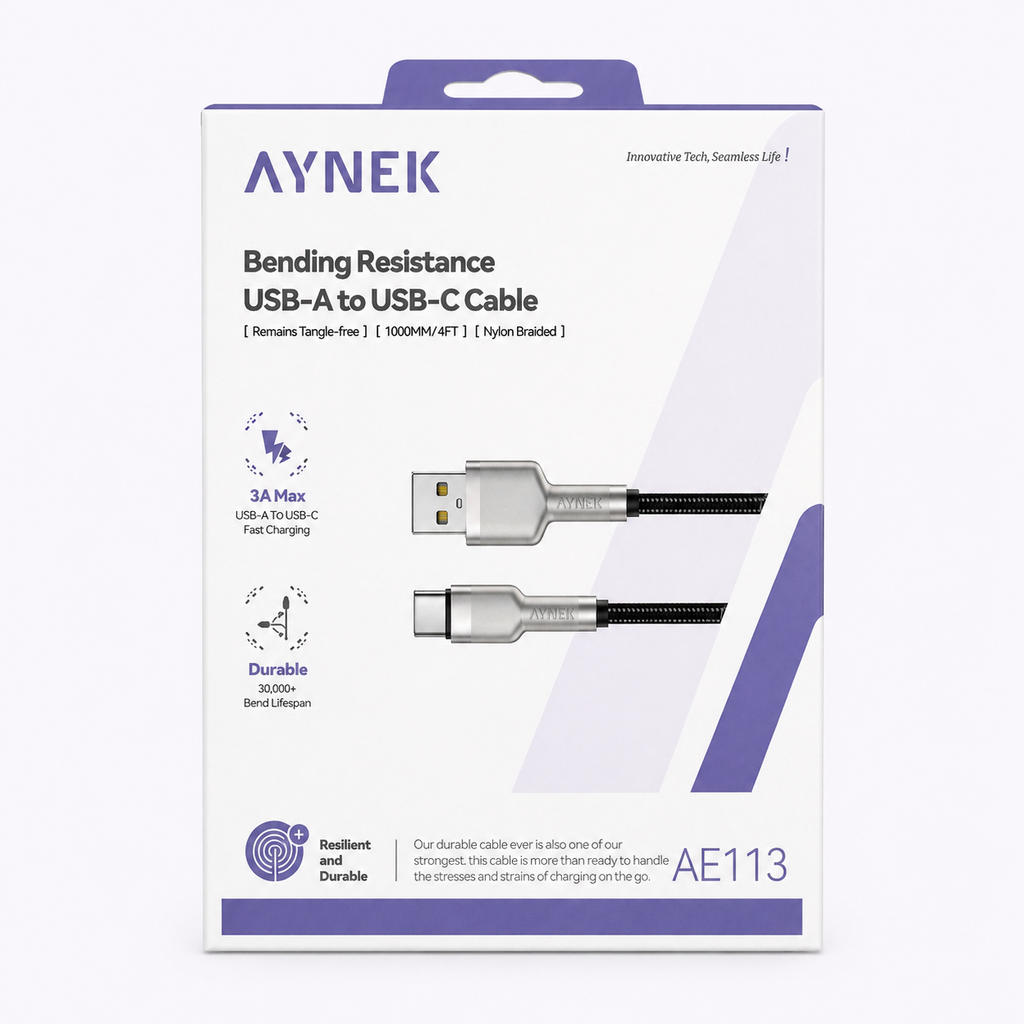 AYNEK USB-A to USB-C Premium Cable (1M)